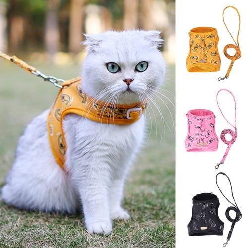 Visland Cat Harness and Leash Set, Soft Cat Leash and Harness for