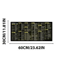 Waterproof Leather Desk Pad - Extra Large Non-Slip Office Mat with Keyboard Shortcuts for PC/, XXL Mouse Pad for Gaming & Work (11.8x23.6in)