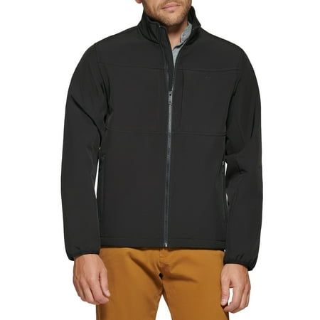 Men's Dockers Softshell Stand Collar Jacket Color: Black Size: M