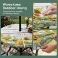 thumbnail image 5 of Round Outdoor Tablecloth with Umbrella Hole and Zipper, Sunflower Tablecloth with Elastic Waterproof, Summer Eucalyptus Botanical Floral Retro Patio Table Covers for 45" - 54" Picnic Pool Tables, 5 of 9