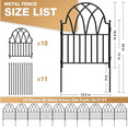 thumbnail image 6 of Garden Fence, 24 in(H) x 10.17ft(L) Arched Metal Fence Panel No Dig Fence, Ground Stake Animal Barrier Fence for Dog, Flower Bed Edging Wire Border Panel Fencing for Yard Patio Outdoor D r, 6 of 6