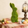 thumbnail image 5 of Yhmxh Easter Bunny Decorations, Resin Moss Bunny Figurines Green Faux Flocked Rabbit for Easter Decor Small Decorative Rabbit Statues for Easter Party Favors Gifts, Spring Tabletop Centerpiece, 5 of 7