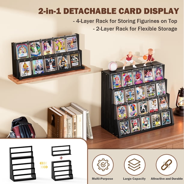graded card stand Interlocking Frame - piece holder Package contains 10 individually wrapped PSA graded card holders. 48 Card Display  Mix