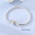 thumbnail image 3 of NARMO European 925 Sterling Silver 5A Zircon Heart Clasp Snake Bracelet fit Charms Beads Pendant for Women Jewelry, 3 of 6