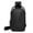 Black, variant on Anti-Theft Crossbody Sling Backpack Bag for Men Hard Shell with USB, Large Capacity Shoulder Pack Lock Waterproof Single Strap for Travel Hiking