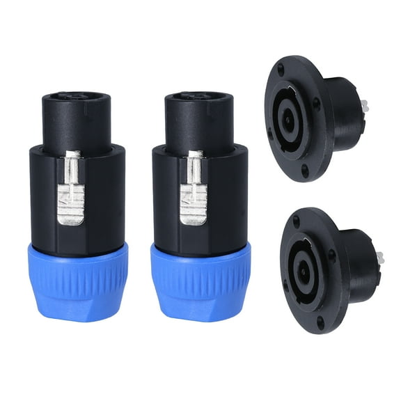Pack of 8 Speakon Plug Kit -8 Pole SpeakON Connectors and NL8MP Chassis Panel Mount Socket, 2 Sets(2pcs 8Pole Plug & 2pcs Socket)
