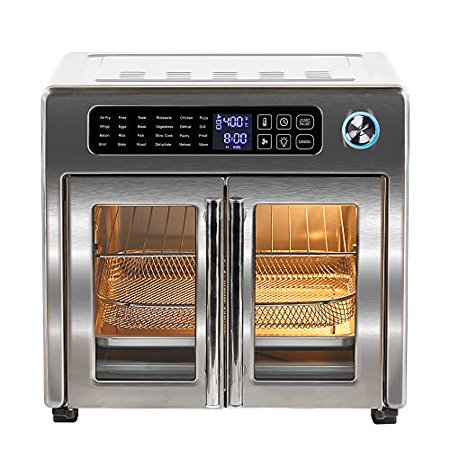 Emeril Lagasse 26 QT Digital Extra Large Air Fryer, Convection Toaster Oven with French Doors, Stainless Steel