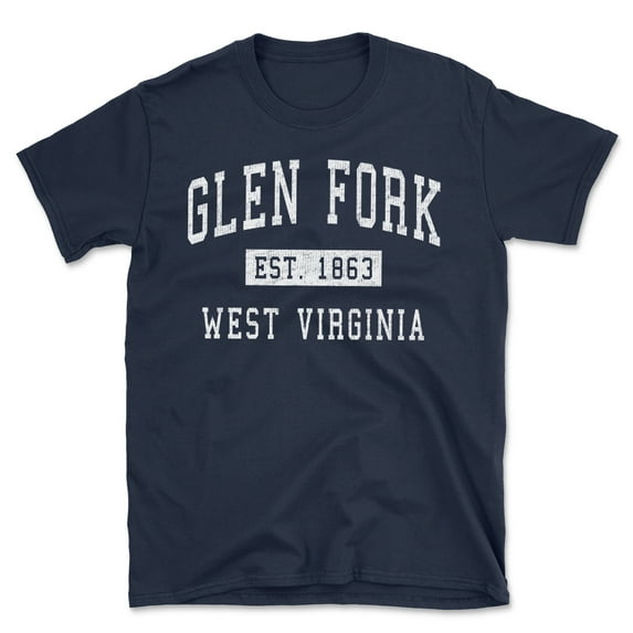 Glen Fork West Virginia Classic Established Men's Cotton T-Shirt
