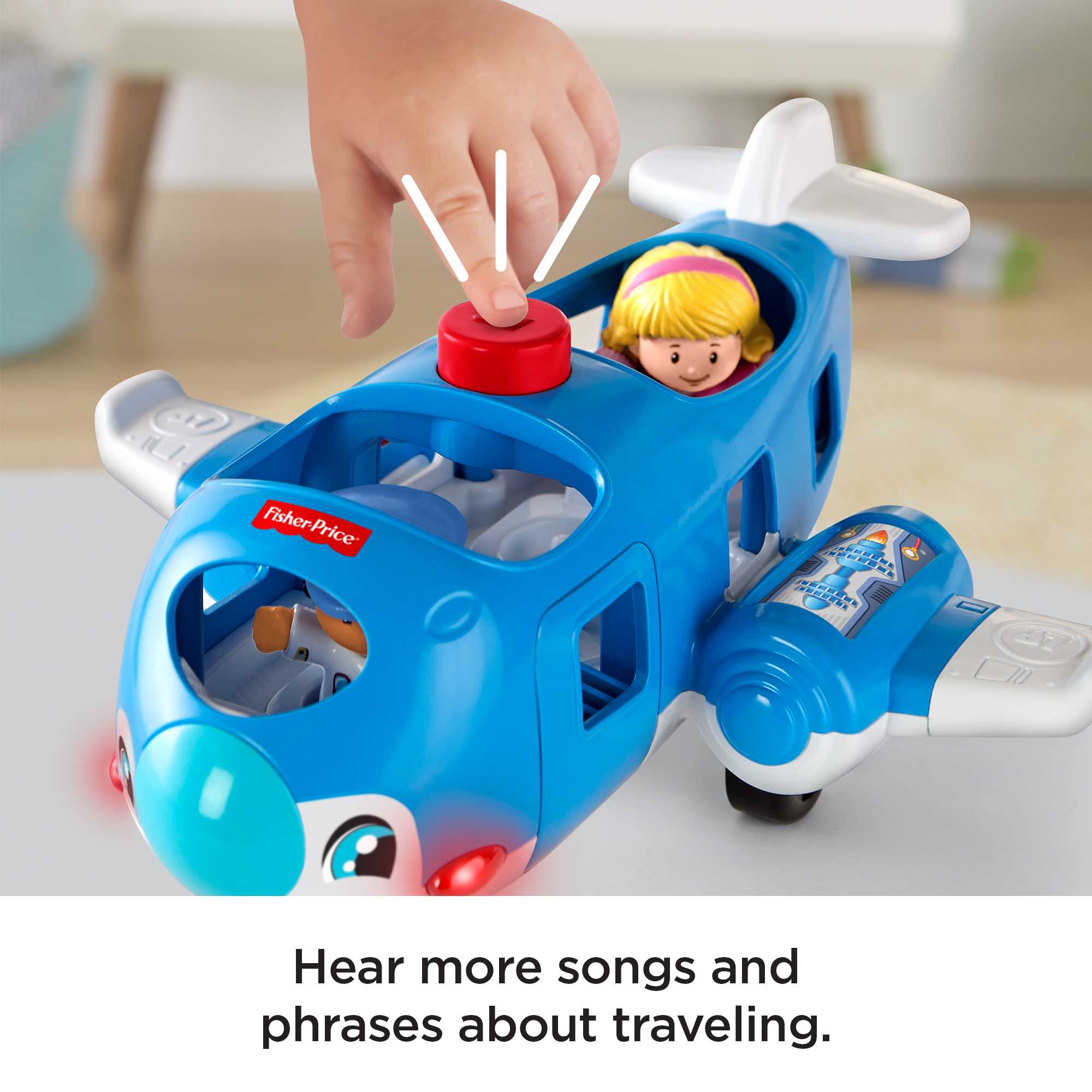Fisher-Price Little People Travel Together Airplane Musical Toddler Toy with 2 Figures - image 4 of 8