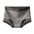 thumbnail image 2 of Avrnliq Womens Cotton High Waisted Underwear, 100% Soft Breathable Ribbed Seamless Panties with Tummy Control, Gray No Show Daily Wear (L-XXXL),Size 2XL, 2 of 5
