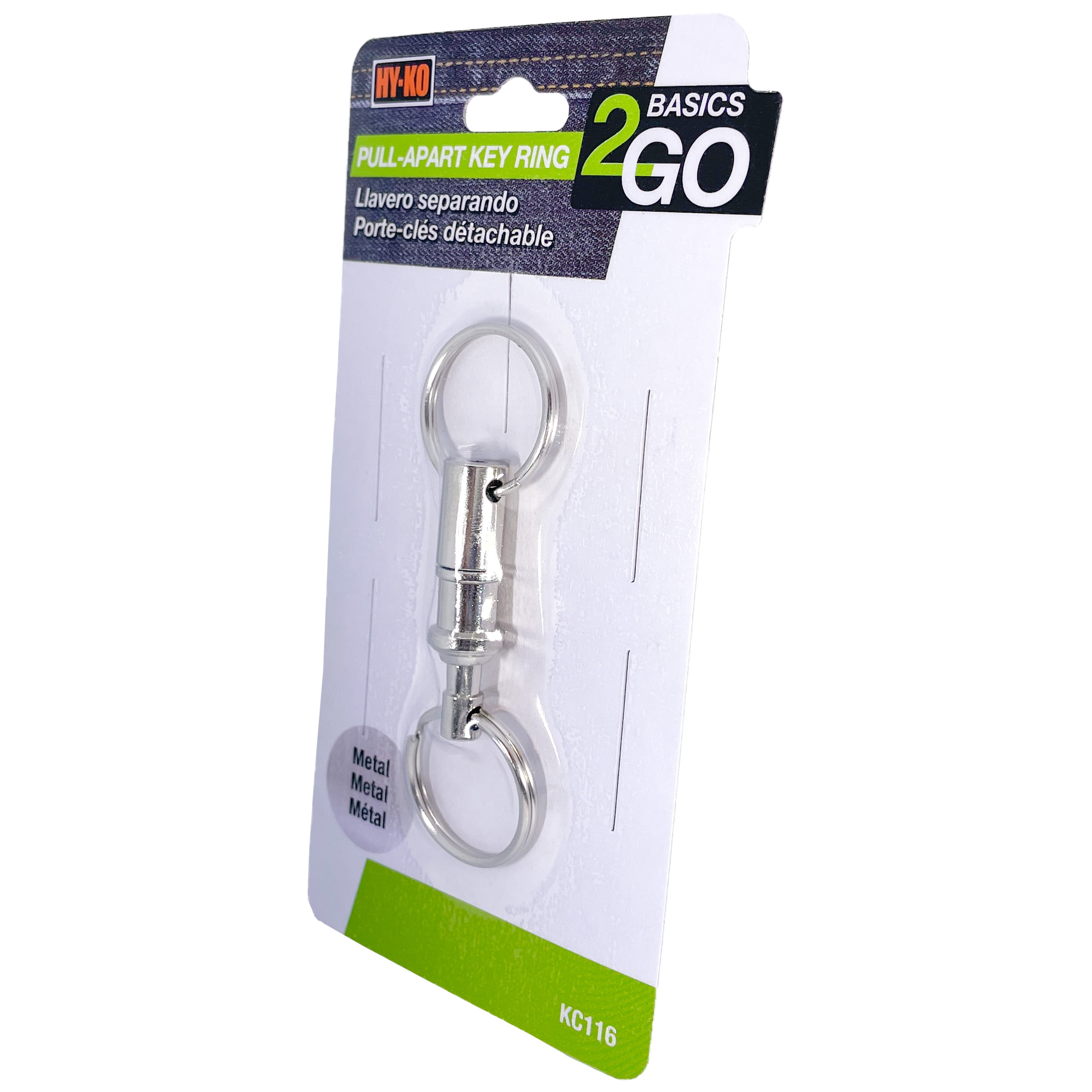 Hy Ko KC182 Metal Belt Clip With Split Ring: Keychains, Key Reels, Etc  (029069751630-2)