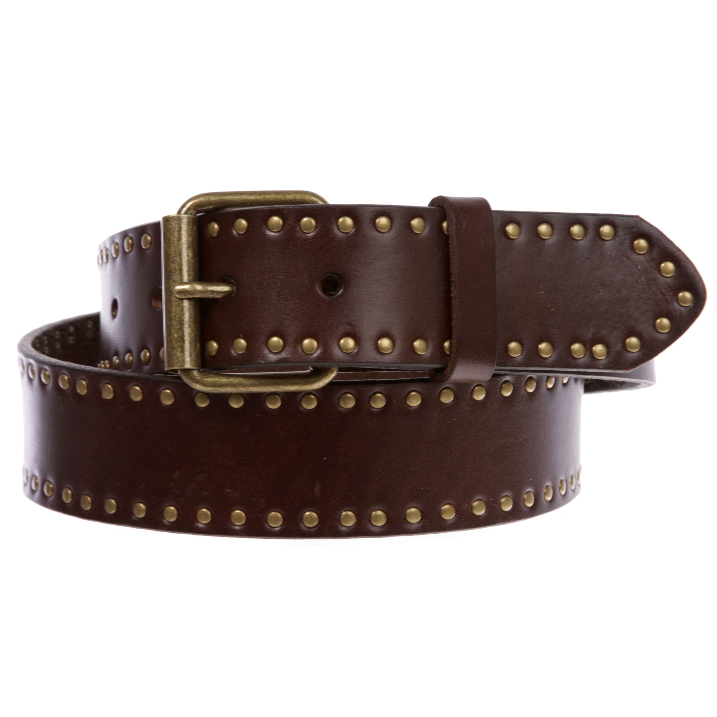 Beltiscool Genuine Vintage Retro Circle Studded Leather Belt