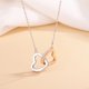 thumbnail image 2 of Corazón a corazón doble anillo simple micro-incrustaciones amor colgante collar mujer luz lujo clavícula cadena cobre Zefei Wu 9024735078784, 2 of 3