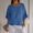 Sky Blue, variant on Summer Sales Womens Summer Tops Cute Lightweight Cotton‑Linen 3/4 Sleeve Summer Casual Blouse Oversized Tshirts for Women Under 12$