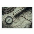 thumbnail image 1 of Compass Cutting Board, Maritime Themed Vintage Photo with Nostalgic Tools Spyglass Old Map and Sextant, Decorative Tempered Glass Cutting and Serving Board, in 3 Sizes, by Ambesonne, 1 of 2
