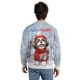 thumbnail image 5 of Hello Winter Shih Tzu Smiling in Red Scarf Hat Welcome Christmas All Over Print 3D Sweatshirt Unisex Merch Lion Dog Lover Gifts - 00017, 5 of 6
