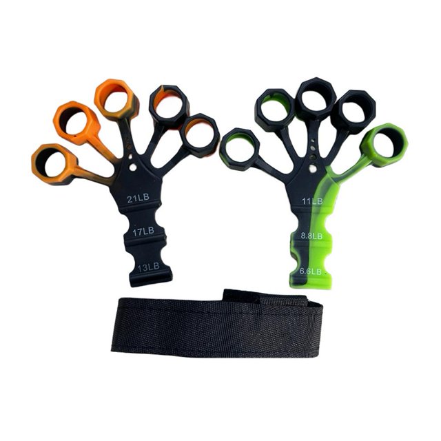 Silicone Hand Finger Gripper - Elastic Trainer for Wrist & Finger Strength - Multifunctional, Comfortable, Portable Exerciser for All Ages