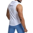 thumbnail image 3 of Baozhu Men's Workout Hooded Tank Tops Sleeveless Casual Gym Training Hoodies  Fashion Athletic Hoodies Pullover Hooded T-Shirts, 3 of 7