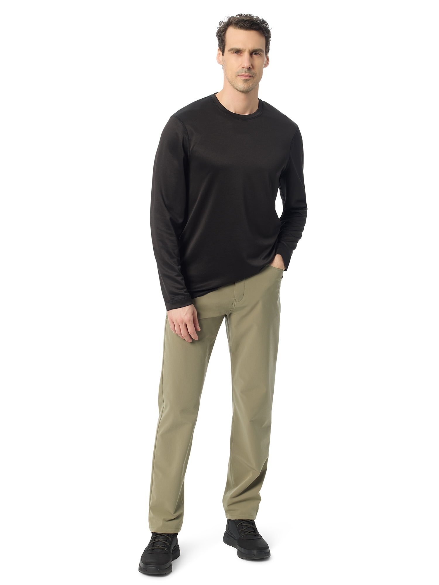 Bass & Co Men's & Big Men's Long Sleeve Hiker Tech Tee, Sizes S-XXXL