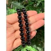 Black Tourmaline Crystal Bead Bracelet 8mm, Wholesale Genuine Black Tourmaline Stretch Gemstone Bracelet, Gift for Men & Women (2)