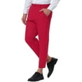 thumbnail image 4 of INSPIRE CHIC Men's Cropped Dress Business Pants Straight Fit Flat Front Suit Trousers 38 Red, 4 of 7