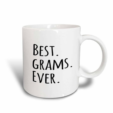 3dRose Best Grams Ever - Gifts for Grandmothers - Grandma nicknames - black text - family gifts, Ceramic Mug,