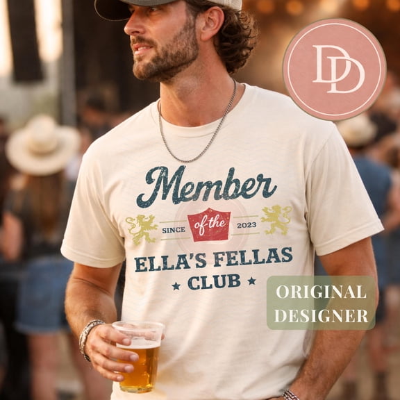 Ella's Fellas Club Shirt, Comfort Colors Western Tee, Country Concert Apparel
