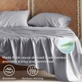 thumbnail image 5 of U by Bedsure 100% Rayon Derived from Bamboo King Sheet Set, 4 Piece Cooling 16" Deep Pocket Soft Bed Sheets, Silver Gray, 5 of 10