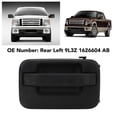 thumbnail image 3 of Exterior Door Handle Textured Black Wear Resistant Replacement Handles, Perfect Match for Vehicle, Easy Installation, ABS Material, Black, 3 of 7