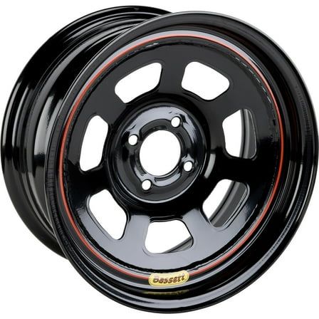 Bassett Racing Steel Rim 4 x 100 mm 4 Lug, Powder Coated Black