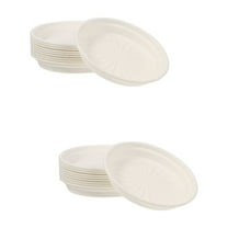 2 Count Flower Pot Tray Large Plant Saucer Pots Indoor White