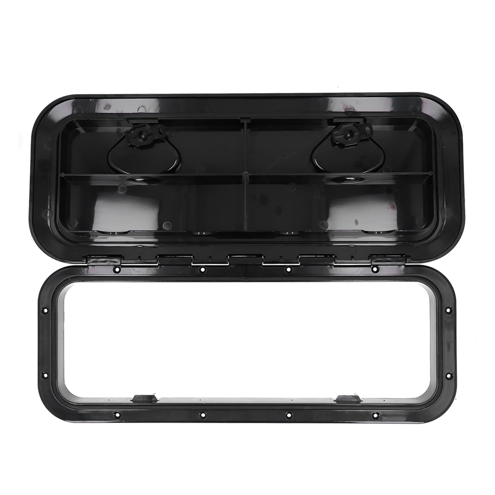 Marine Deck Hatch 14.75x10.6 Inch - ABS Waterproof Boat Inspection Cover (Black)