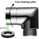 thumbnail image 2 of Adaptador de cabezal de ducha de latón macizo cromado, adaptador de codo para brazo de ducha que garantiza resistencia a la corrosión, ángulo de ducha ajustable de 90 grados para duchas de mano o de, 2 of 4