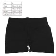 thumbnail image 4 of Pantalones cortos de yoga de cintura alta para mujer, pantalones cortos de yoga elásticos suaves para correr, control del vientre, pantalones cortos de entrenamiento, color negro L, 4 of 8