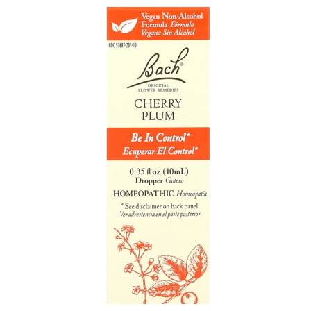 Bach Original Flower Remedies, Cherry Plum, 0.35 fl oz (10 ml)