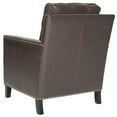 thumbnail image 6 of SAFAVIEH Buckler Club Chair Silver Nail Head Brown, 6 of 7