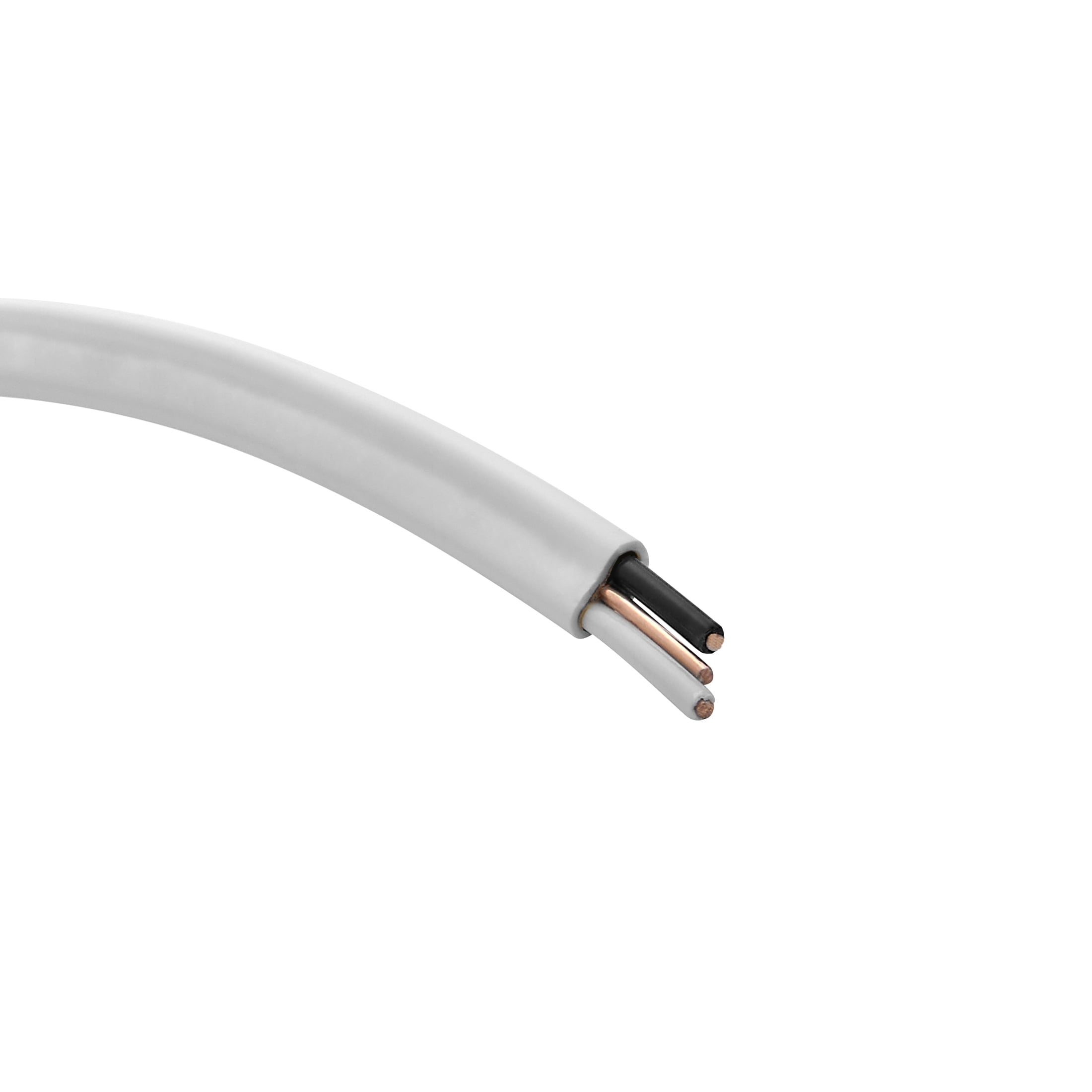 Maxxima 100 Ft. 14/2 White NM-B Solid Copper W/G Electrical Wire, Non Metallic Cable, Outlets & Switches