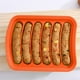 thumbnail image 5 of Molde de silicona de 6 compartimentos para salchicha y perrito caliente naranja con tapa, 5 of 6