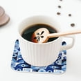 thumbnail image 5 of Bingfone Vintage Evil Eye Leather Drinks Coasters with Set of 6,Suitable for Home Kitchen,Coffee Cup Coasters Home Gift, 5 of 7