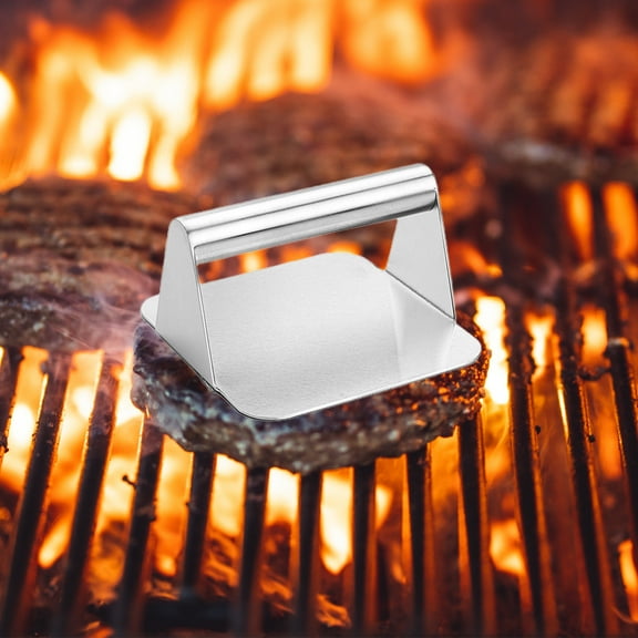 Blukids Stainless Steel Smash Burger Press Kit, Hamburger, Bacon, Steak, and Meat Smasher Tool for Blackstone, Grill and Griddle, Flat Top Patty Maker with Patty Papers(B)