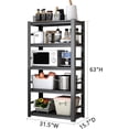 thumbnail image 2 of Metal Garage Shelving Unit, Heavy Duty Adjustable Storage Rack, Steel Shelving, Industrial Shelves for Heavy Tools and Equipment, Ideal for Garage, Basement (4-Tier 63" Hx31.5 Wx15.7 D), 2 of 16