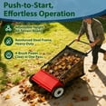 thumbnail image 4 of AIKKYS 26 Inch Heavy Duty Push Lawn Sweeper with 4 Spinning Brushes,Steel Frame 7 Cu. Ft. Leaf & Grass Collector,Adjustable Height,Red, 4 of 8