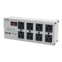 Tripp Lite Isobar Metal Surge Suppressor, 8 Outlets, 12 ft Cord, 3840 Joules, Light Gray