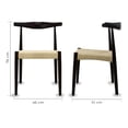 thumbnail image 3 of Mundo In Silla Elegante Nórdico Kefren Comedor Oficina Madera Ergonomica Mundo In  SILL0903558NOGAL, 3 of 4