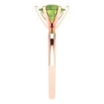 thumbnail image 3 of Solitaire Engagement Ring for Women - 2ct Natural Peridot in 14K Rose Gold Promise Ring, 3 of 6