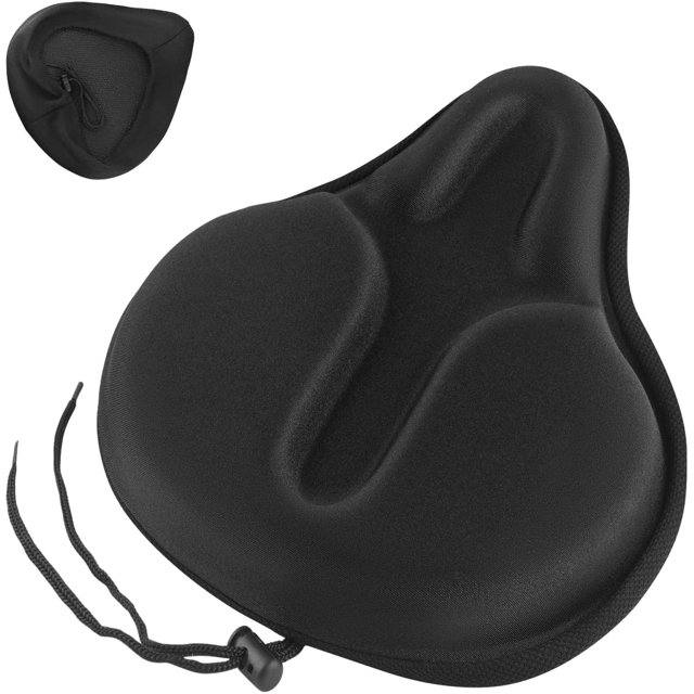 Large Gel Bike Seat Cover, Wide Soft Bike Seat Cushion for Peloton Bike