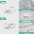 thumbnail image 6 of Cusp Barn Modern 24-In Modern DIY Shape Ceiling Fan with Lights, Low Profile Flush Mount DC Motor Dimmable LED Ceiling Light for Living Room, 6 of 10