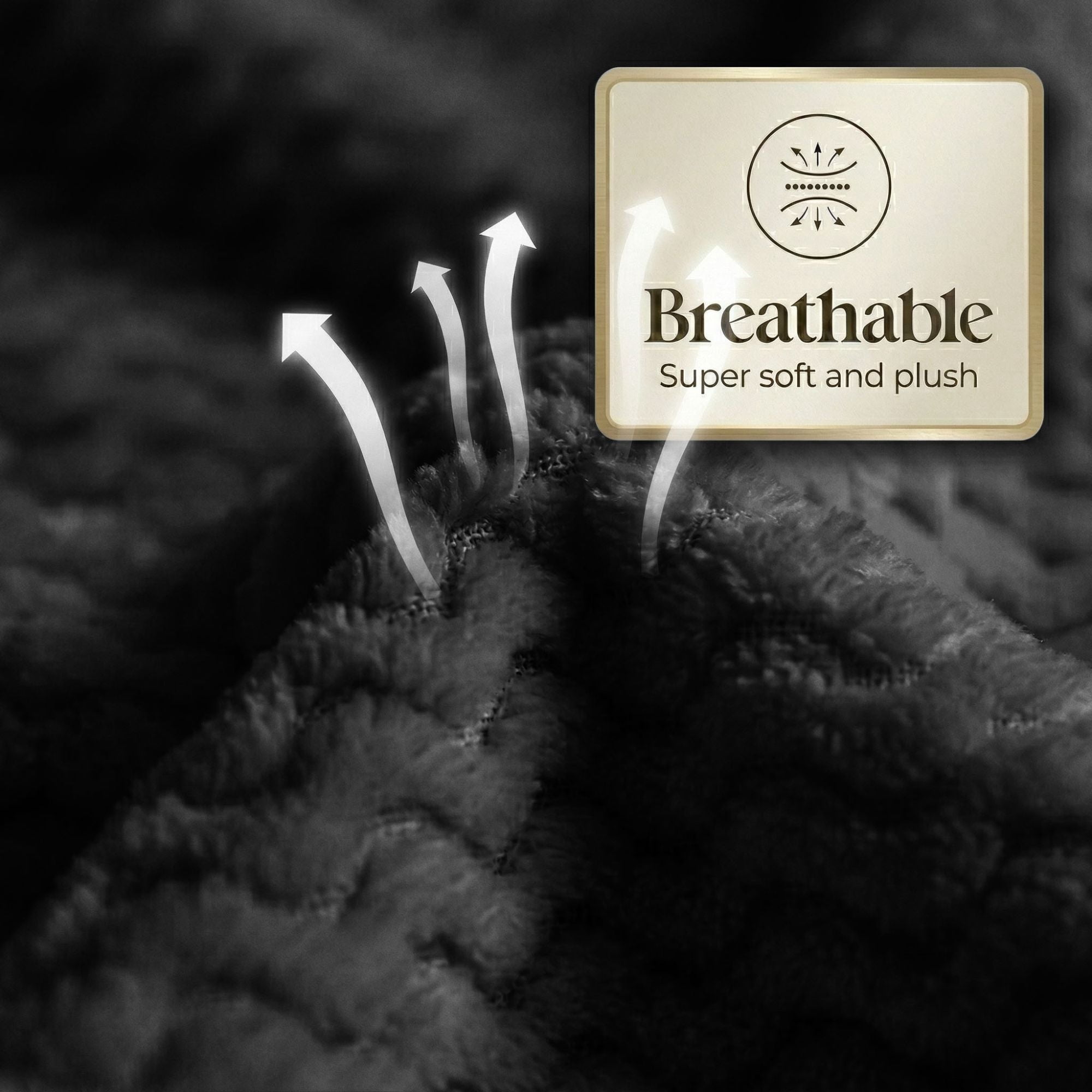 Superior Lily Pebbled Fluffy Fleece Blanket, Twin Size, Black