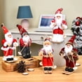 thumbnail image 3 of Muñeco de pie de Papá Noel de Navidad, muñeco colgante de esquí de trineo, adorno de árbol de Navidad, juguete de felpa, decoración de fiesta, 3 of 4