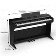 thumbnail image 2 of 56.7" x 18.9" x 15.7" 88-Keys Weighted Digital Piano for Beginners, Triple Pedals, Function, Power Adapter, 2 of 6